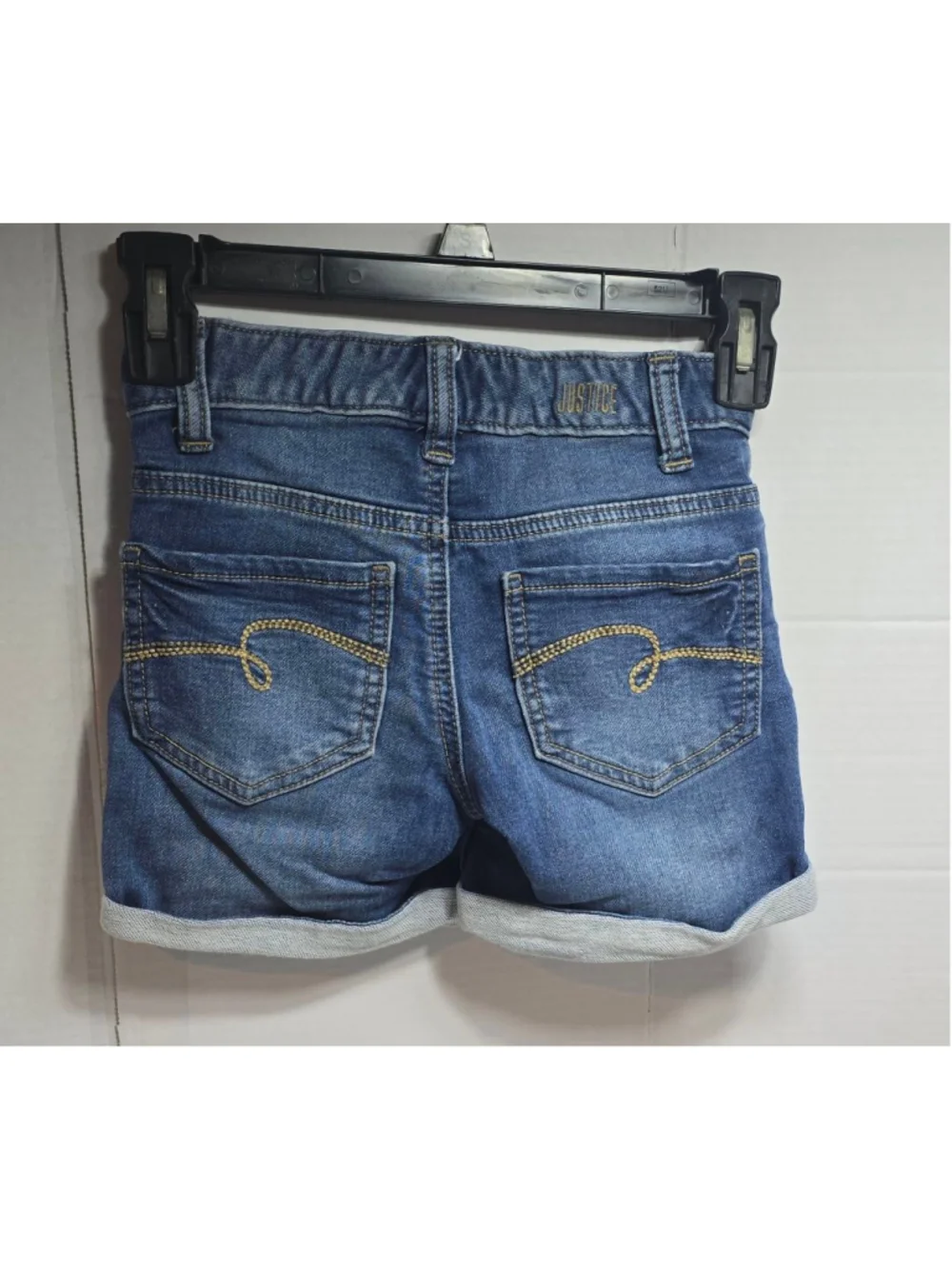 Girls Justice Blue Denim Jean Shorts Size 8